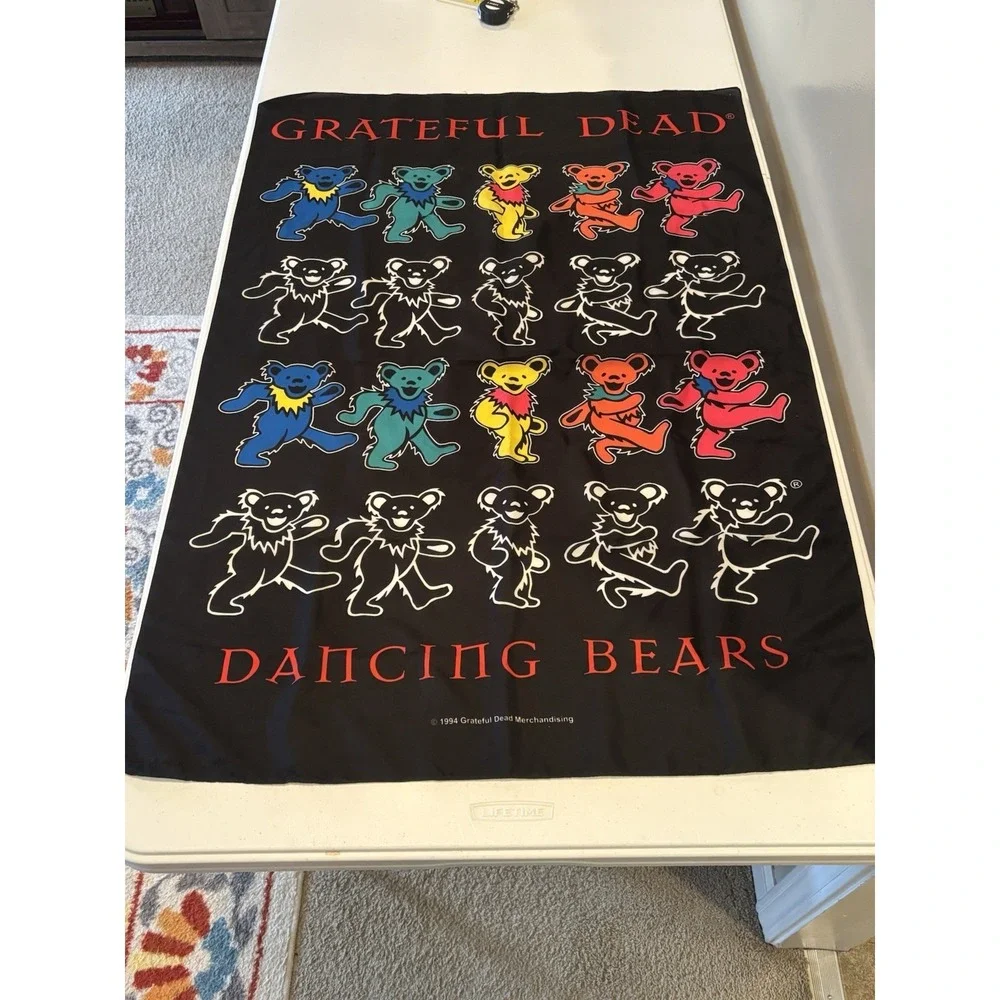 Vintage‎ Grateful Dead Dancing Bears Tapestry Rare Official Dead Merch RARE 1994